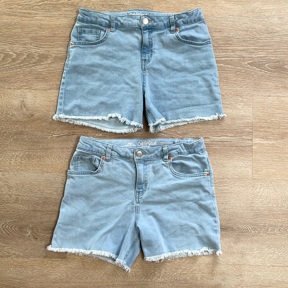 Two pairs of denim shorts size XL